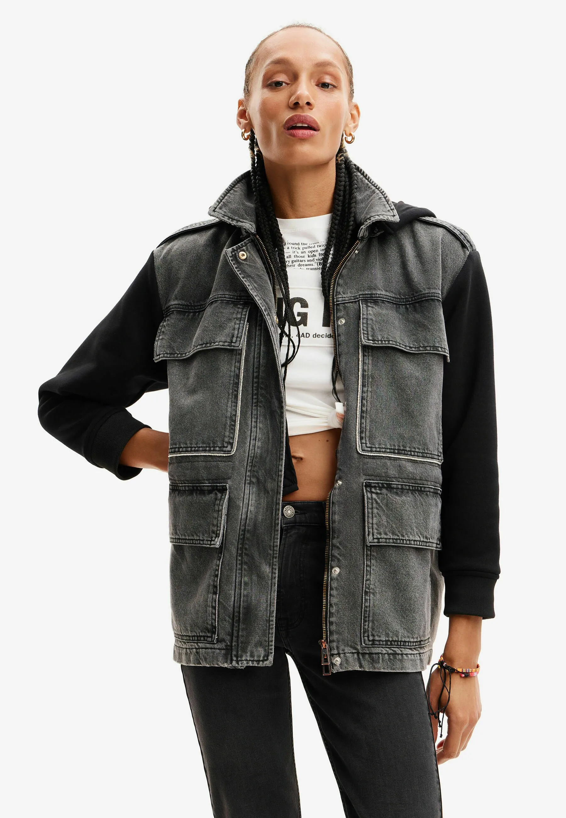 2-IN-1 HYBRID - Giacca di jeans