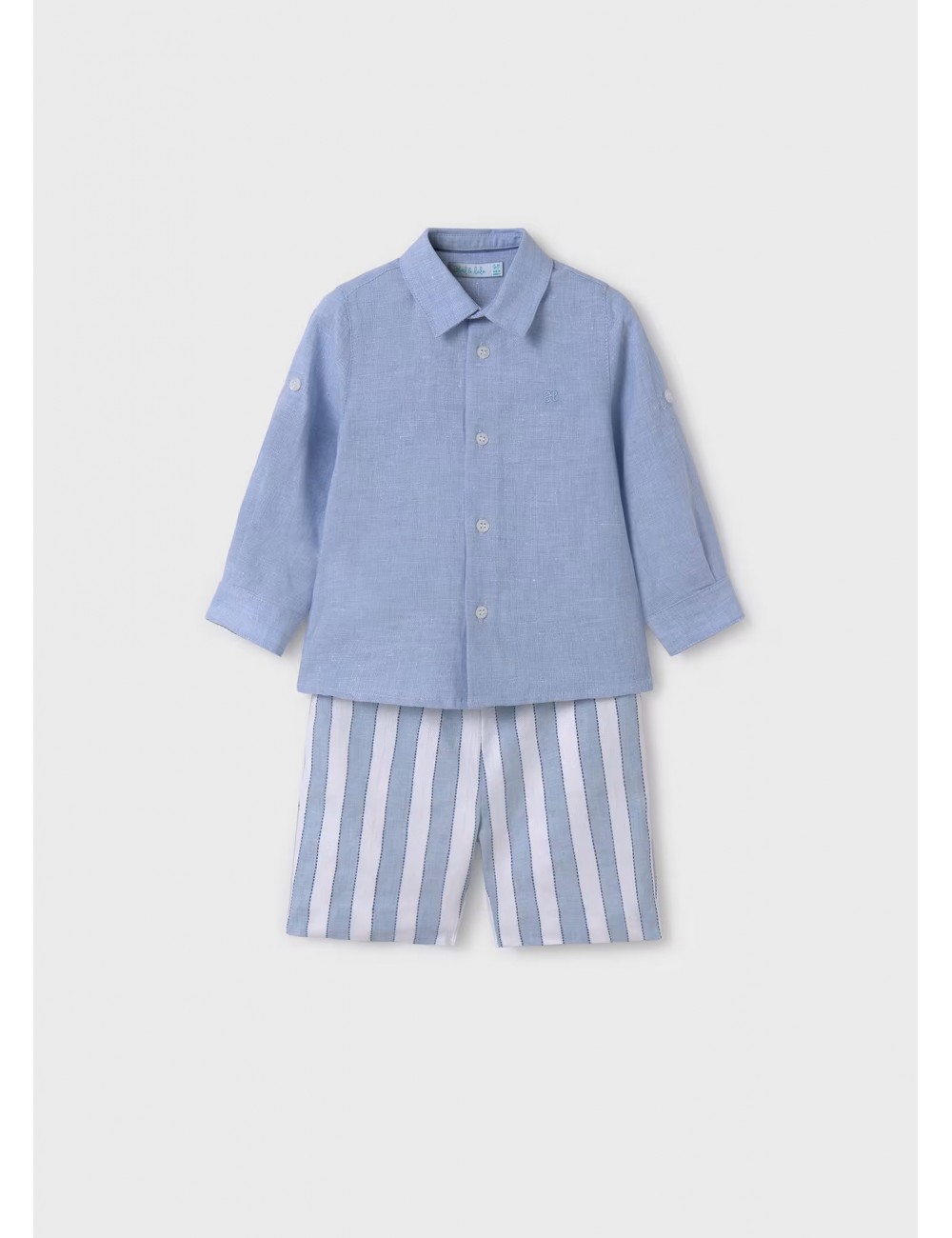 251 COMPLETO ABEL E LULA CAMICIA E BERMUDA MASCHEUTTO CERIMONIA BOY 05251 KIDS