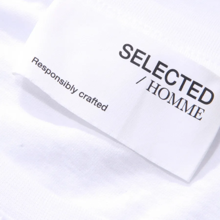 3072AH maglia uomo SELECTED off white printed cotton t-shirt man