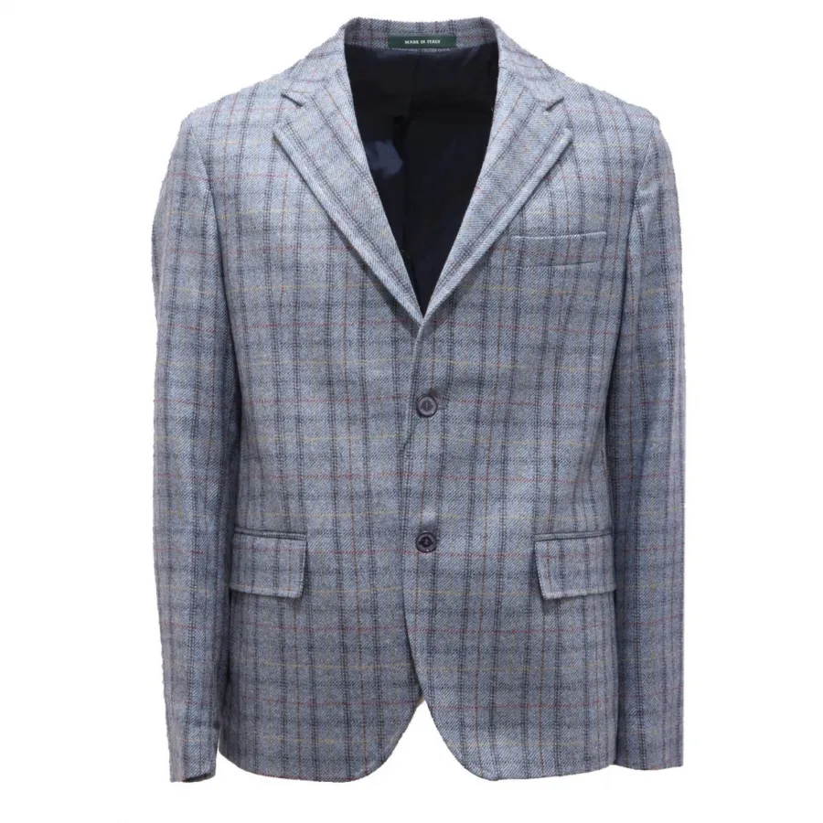 5969AH giacca uomo BEVERLY HILLS POLO CLUB light blue wool blend jacket man