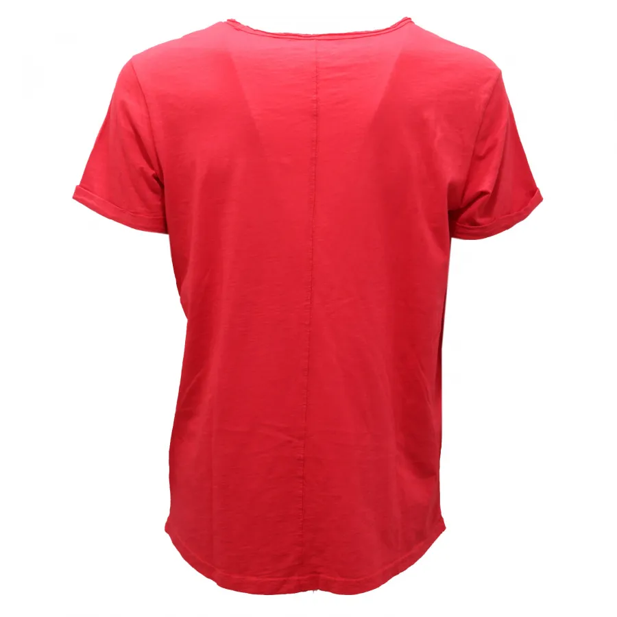 7024AG maglia uomo GAUDI' red slub cotton t-shirt man