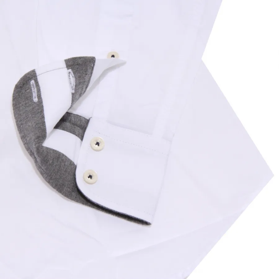 7596K camicia uomo BEVERLY HILLS POLO CLUB white shirt cotton man