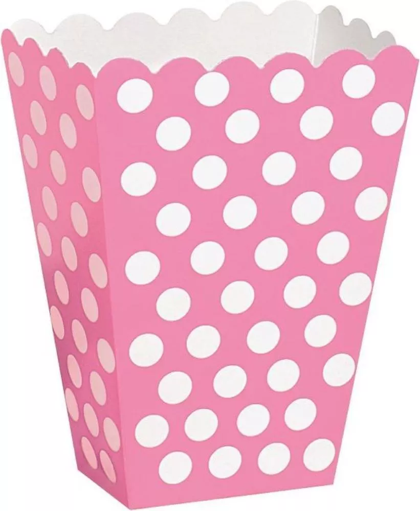 8 Snack Box Lucy Rosa puntinato 14cm