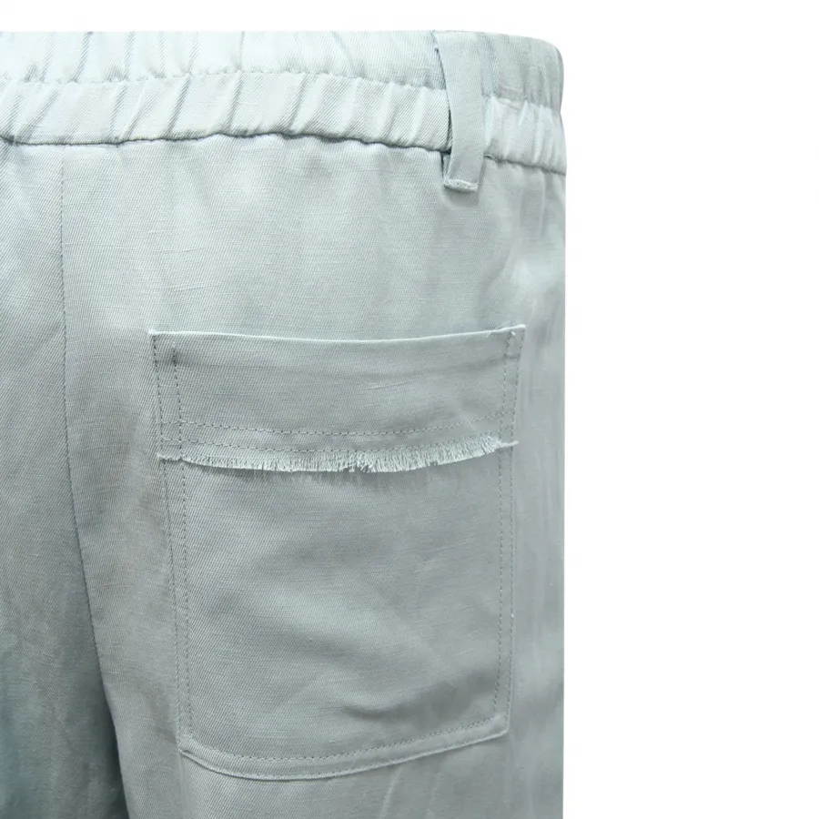 9392AZ PANTALONE DONNA MARELLA MONOCHROME PAPIRO LINEN BLEND WOMAN TROUSERS