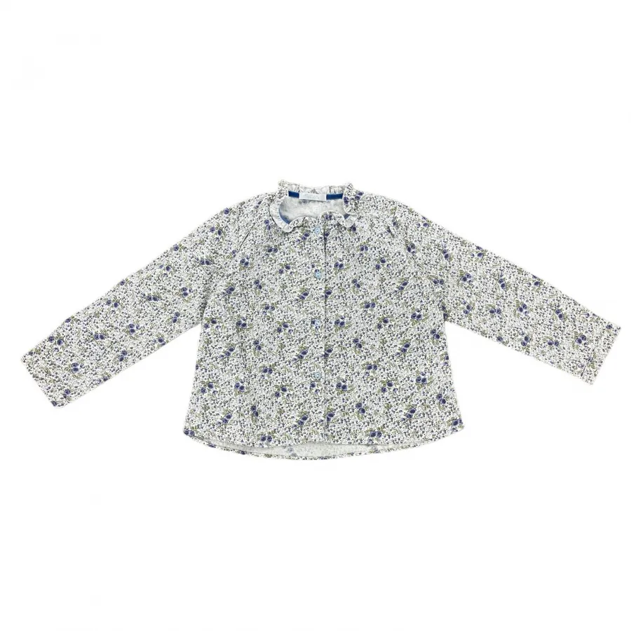 A72 camicia bimba GIRL NANA fiorellini cotton multicolor shirt kids