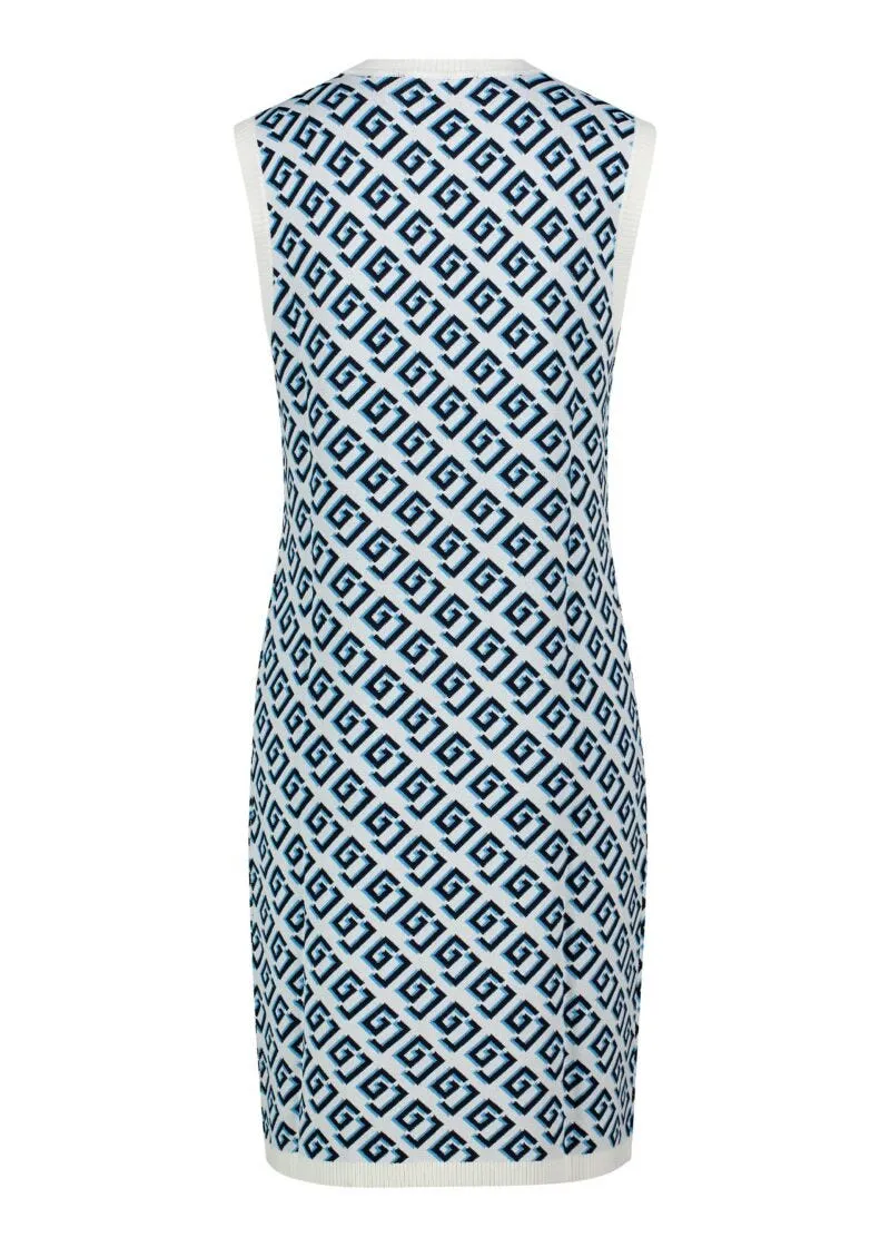 Abito corto jacquard