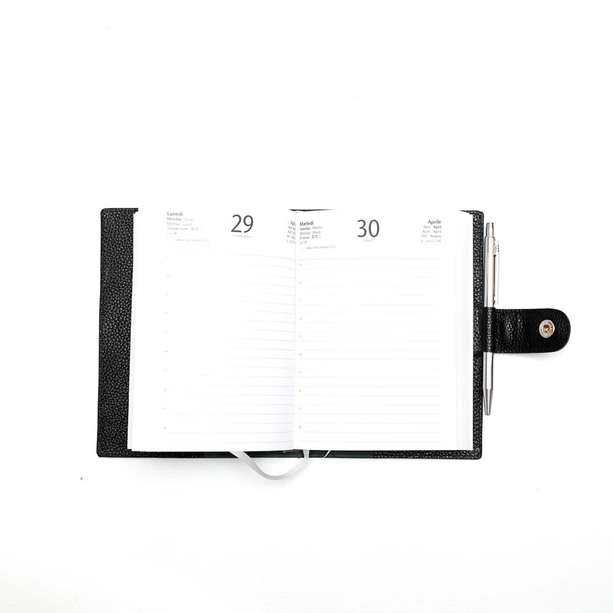 Agenda Grande in Pelle Nera