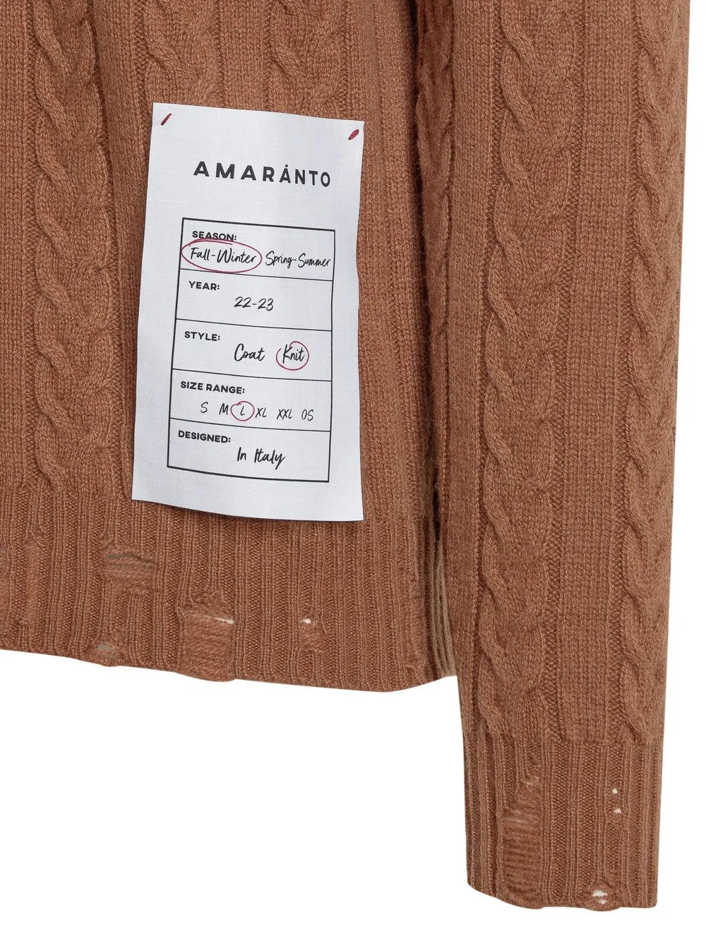 AMARANTO Maglione Treccia 