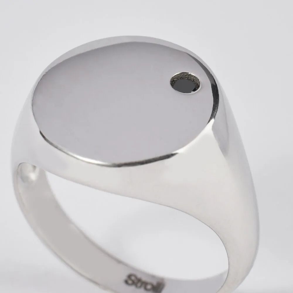 Anello Chevalier Gentleman Argento Rodiato 925/1000 Cubic Zirconia Nero 1674858