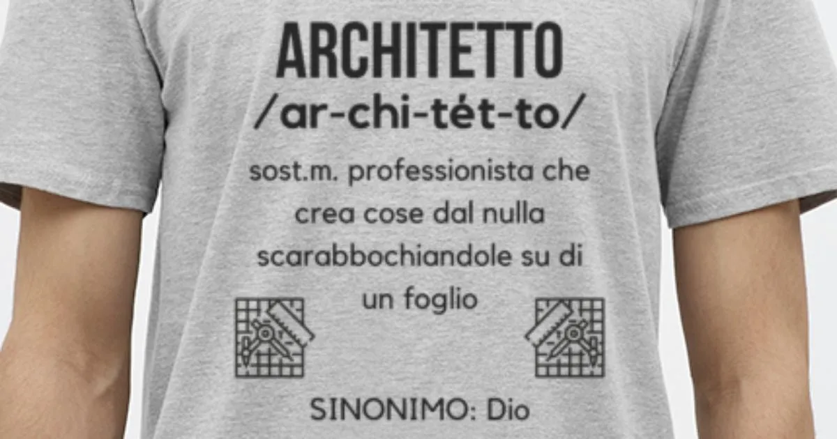 'Architetto - Dio in terra' Maglietta uomo 
