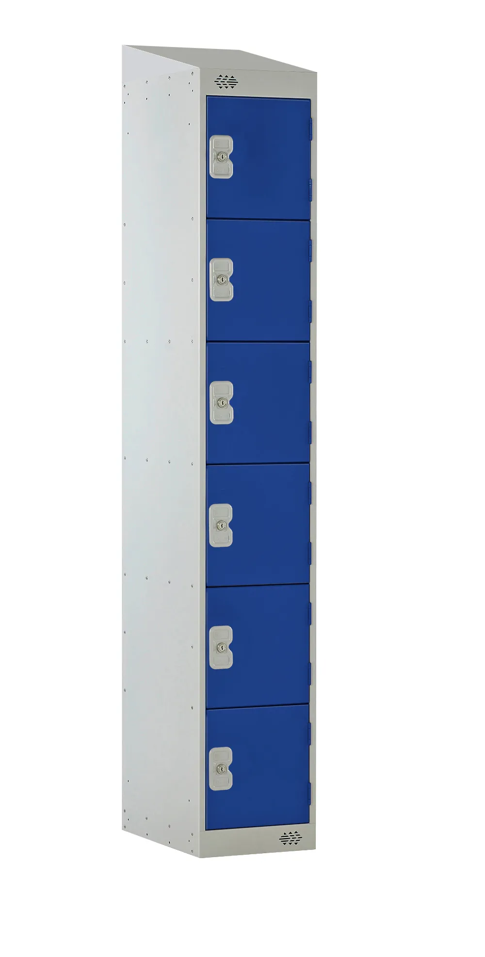 Armadietto Acciaio Grigio chiaro RS PRO 6 porta No, 1800 mm x 300 mm x 380mm