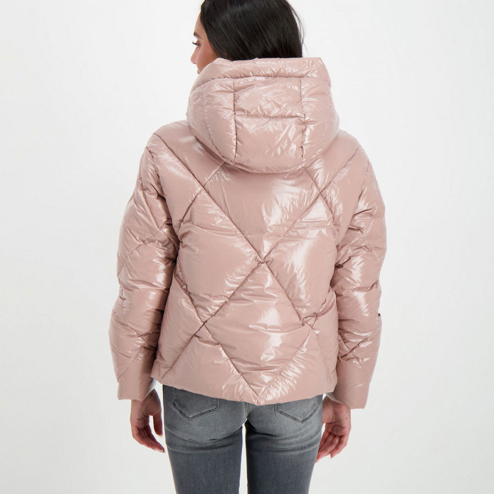 BLAUER PIUMINO CON CAPPUCCIO LACCATO DONNA