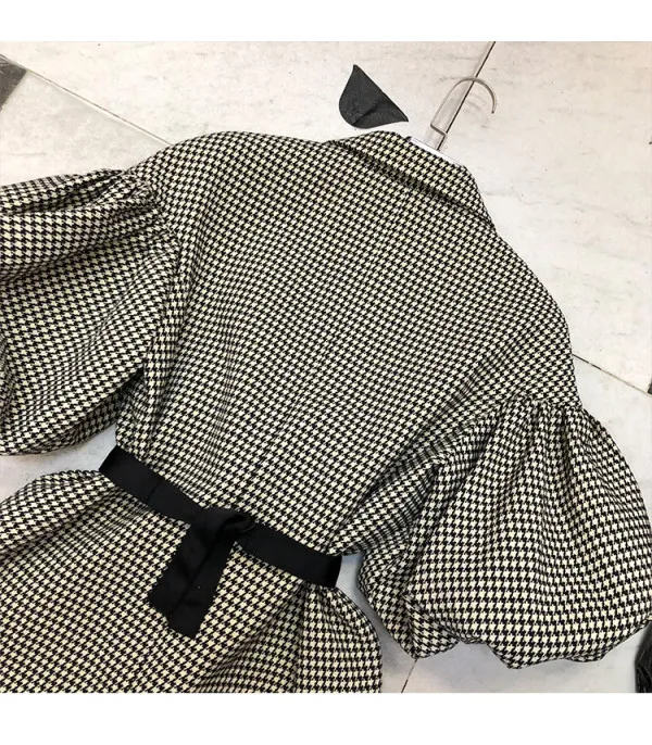 Blazer pied de poule baloon