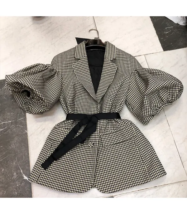 Blazer pied de poule baloon