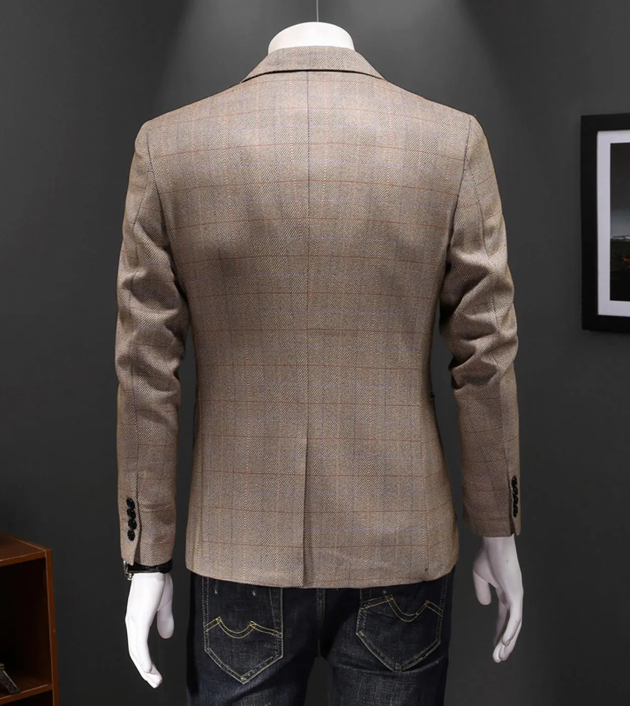 Blazer Uomo Plus Size Blazer scozzese Uomo Khaki Blazer Uomo Abito da sposa Blazer da uomo Blazer