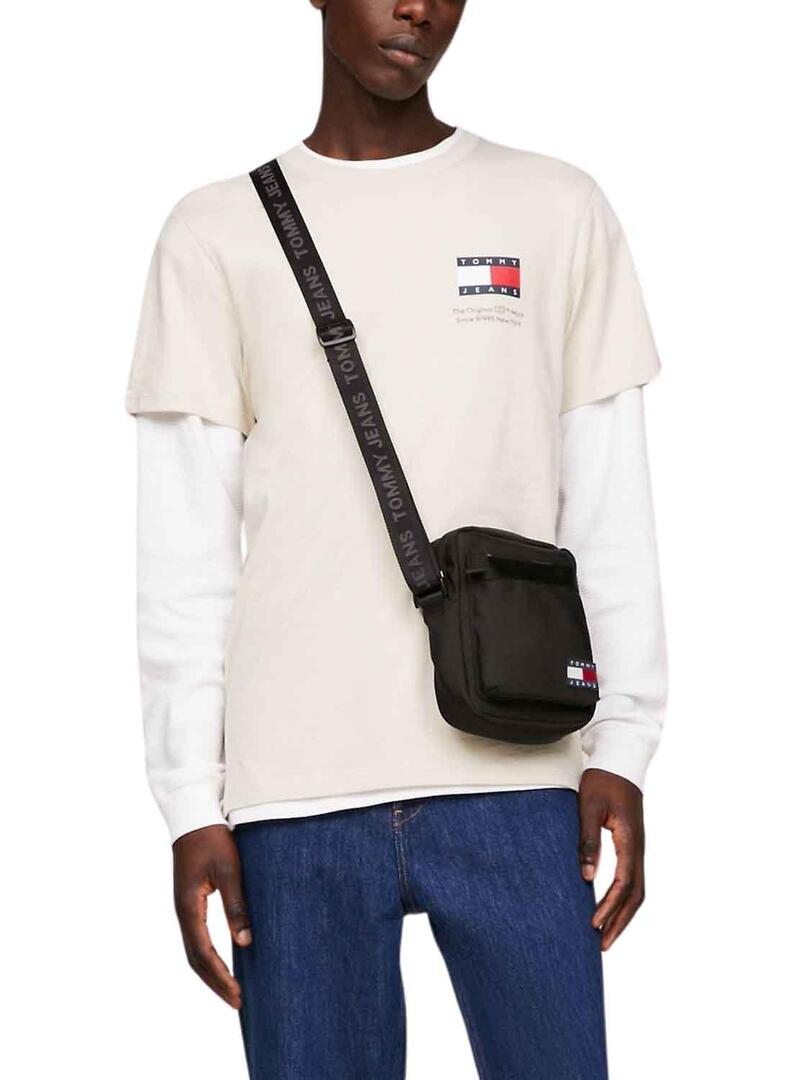 Borsa Tommy Jeans Daily nera per uomo