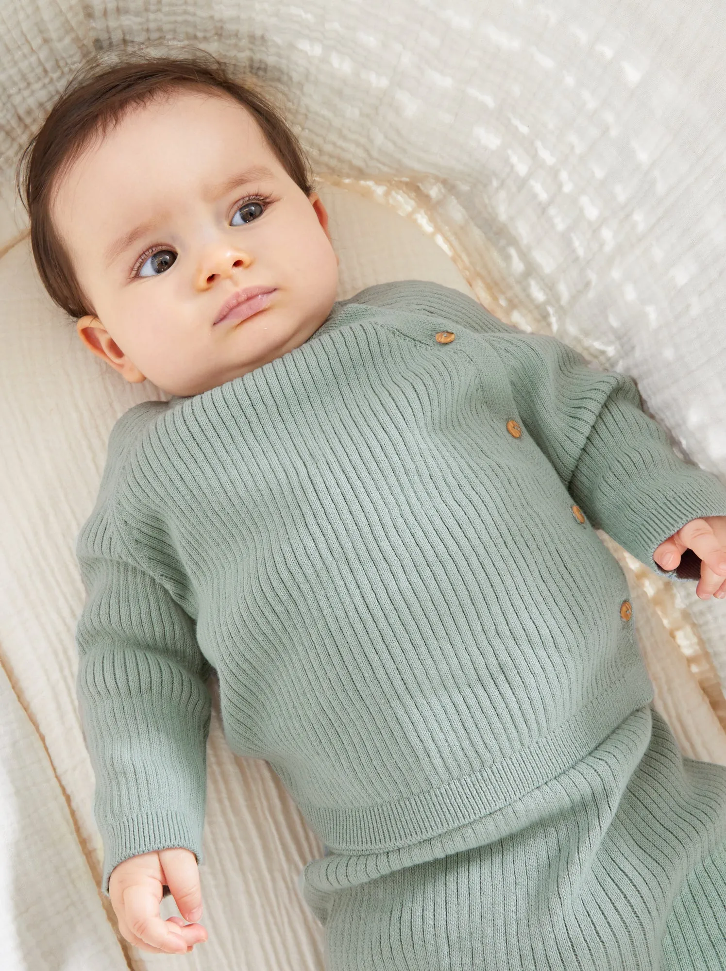 Box nascita 'Welcome Baby' 5 pezzi - Unisex - Verde grigio