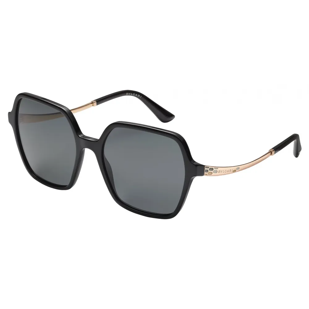 Bulgari - Serpenti - Occhiali da Sole Serpenti "Colourhapsody" Esagonale in Acetato - Nero - Serpenti Collection
