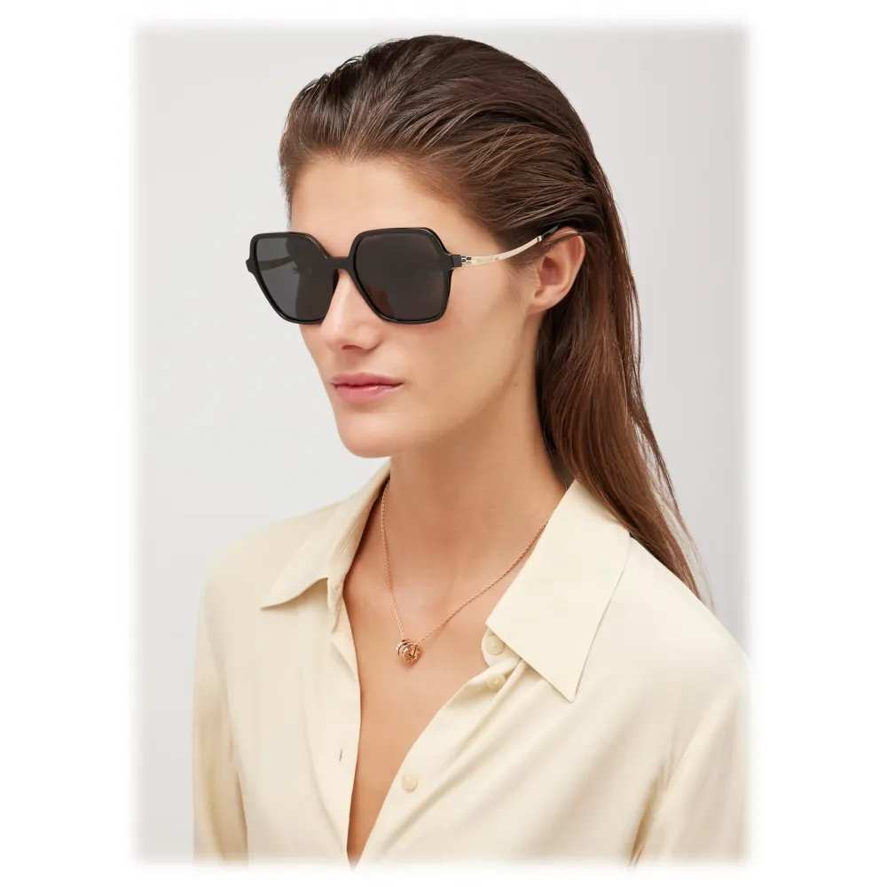 Bulgari - Serpenti - Occhiali da Sole Serpenti "Colourhapsody" Esagonale in Acetato - Nero - Serpenti Collection