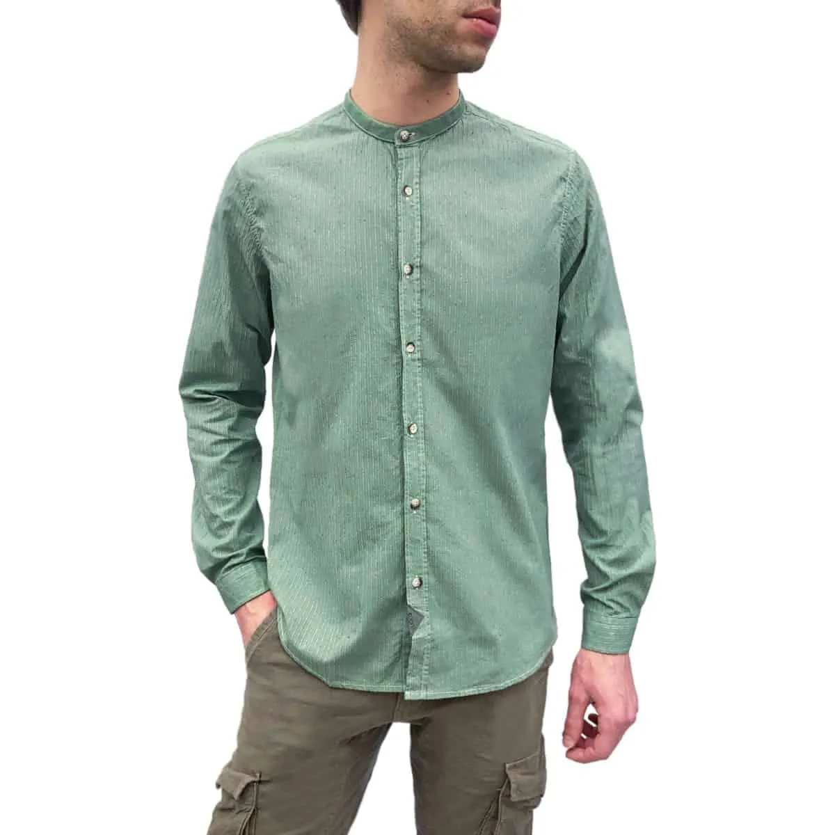 Camicia Coreana Gessata Cotone 004BXX Uomo KOON