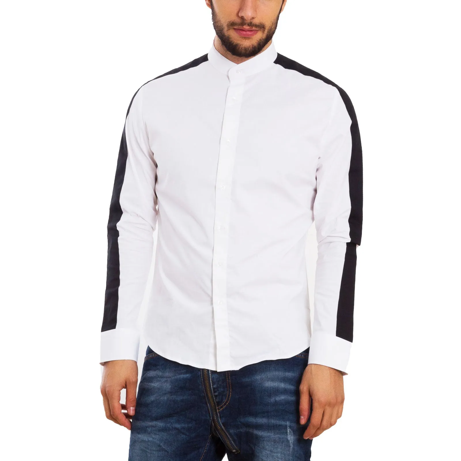 Camicia uomo bicolore elegante CG-3029