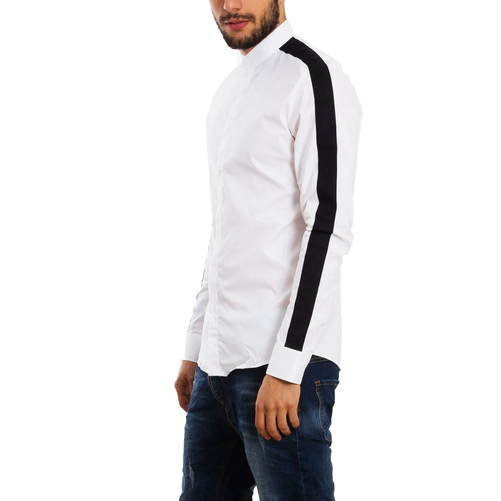 Camicia uomo bicolore elegante CG-3029