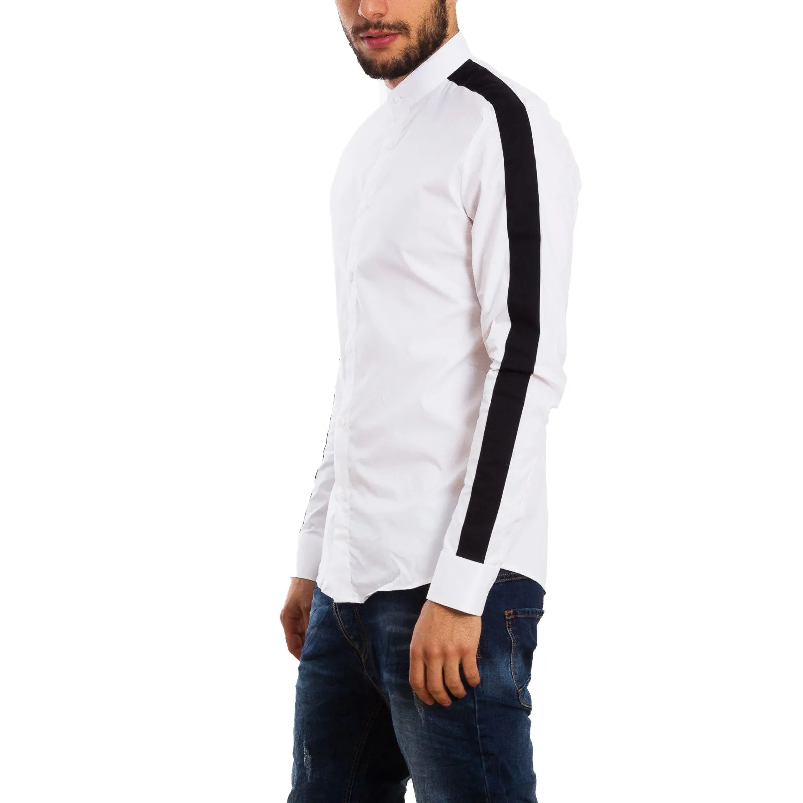 Camicia uomo bicolore elegante CG-3029