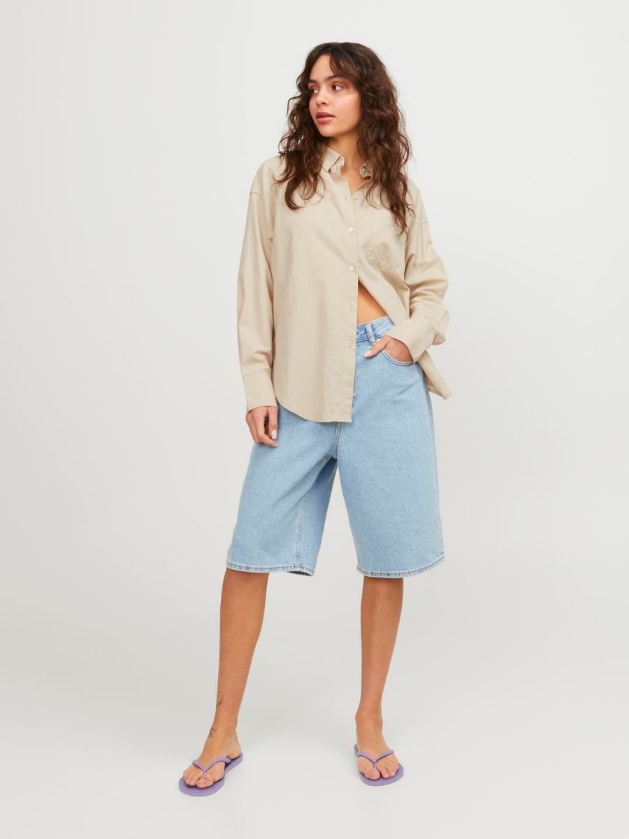 CAMICIE Donna JJXX 12231340 JAMIE LINEN CEMENT
