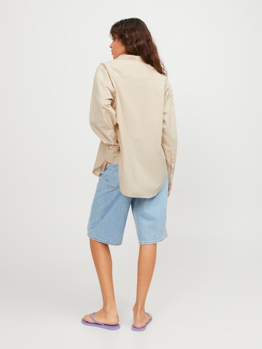 CAMICIE Donna JJXX 12231340 JAMIE LINEN CEMENT