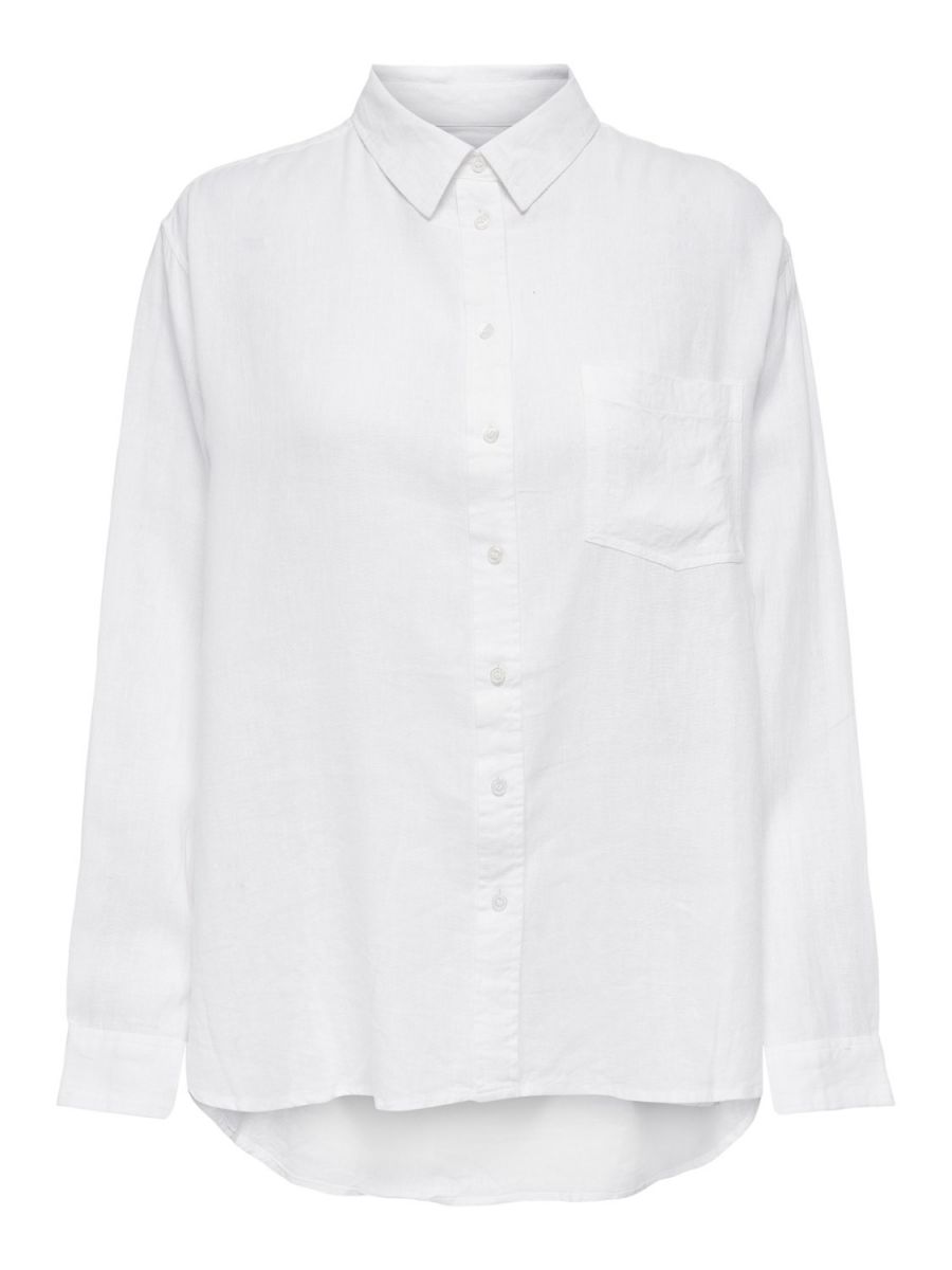 CAMICIE Donna ONLY 15259585 TOKYO LINEN SHIRT BRIGHT WHITE