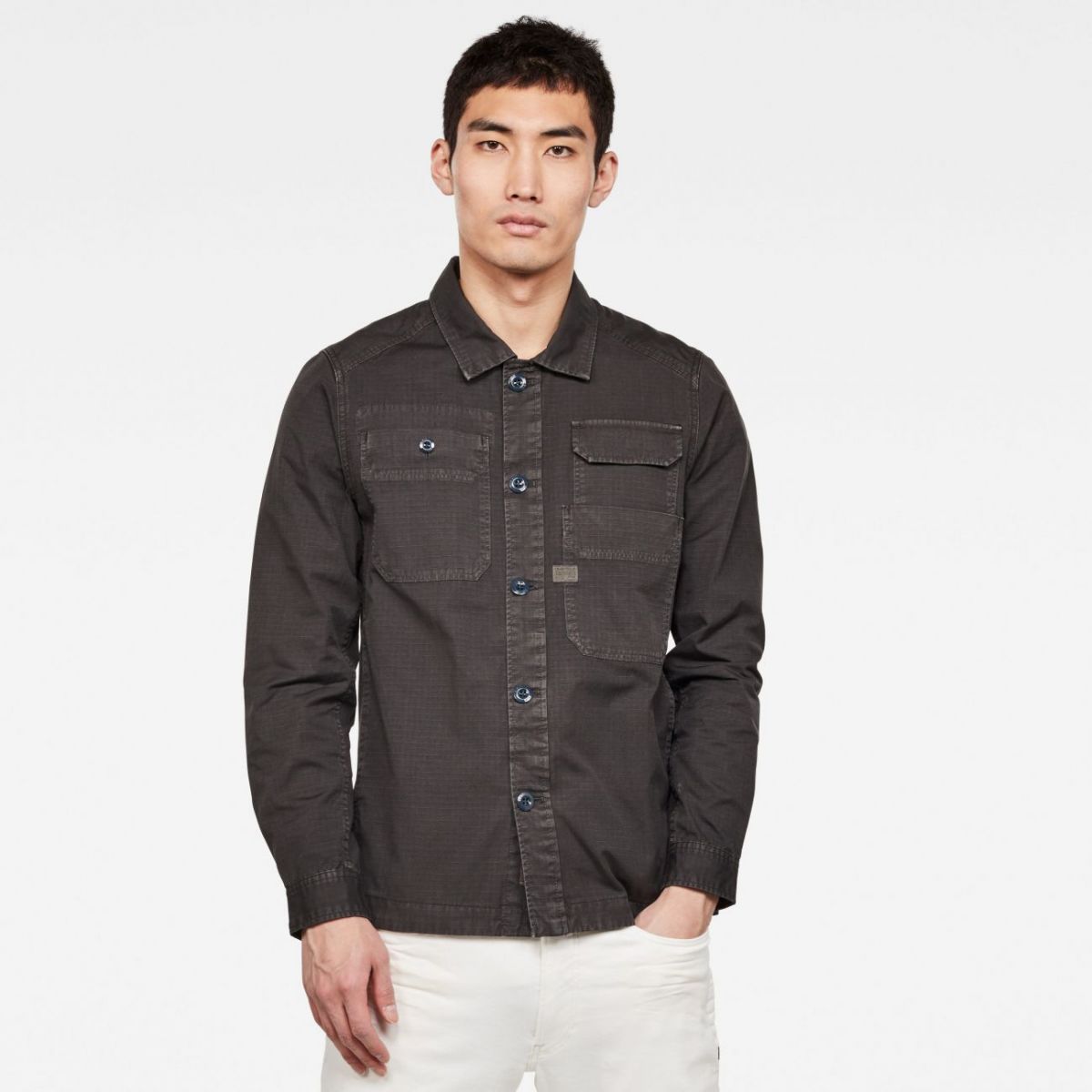 CAMICIE Uomo G-STAR D16250 9669 MULTIPOCKET STRAIGHT SHIRT 976 RAVEN