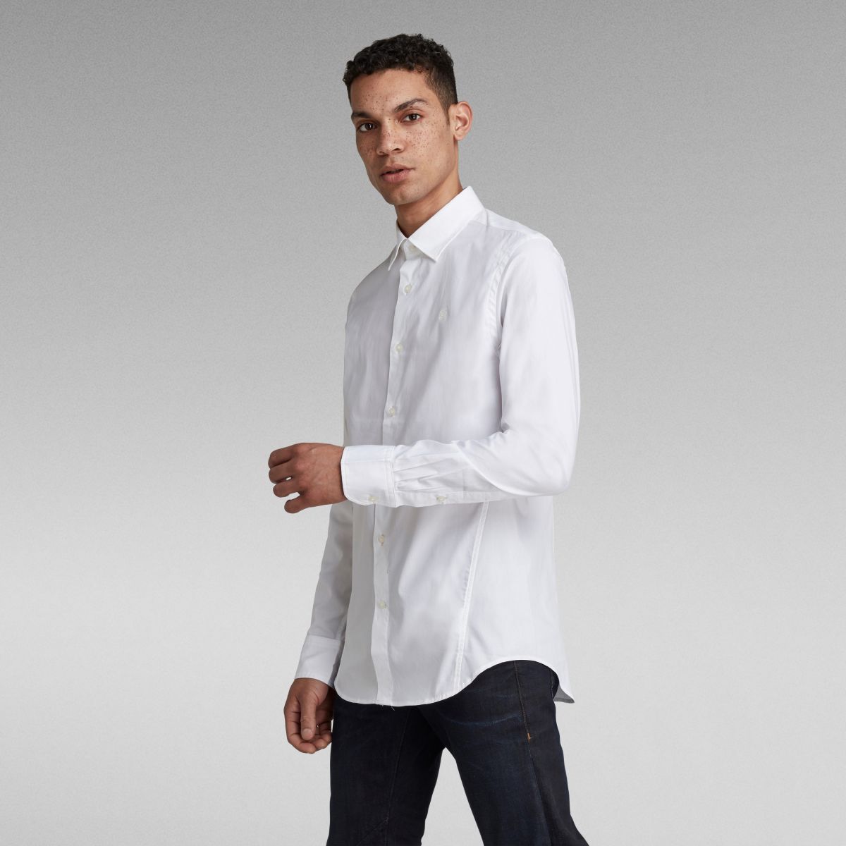CAMICIE Uomo G-STAR D17026-C271 SLIM SHIRT 110 WHITE