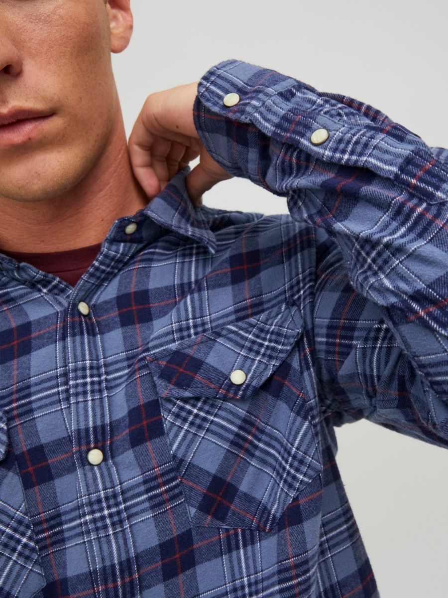 CAMICIE Uomo JACK&JONES 12213402 SHERIDAN VINTAGE INDIGO
