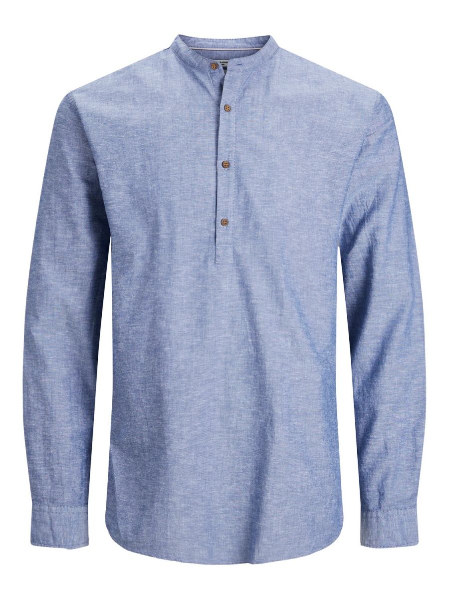 CAMICIE Uomo JACK&JONES Premium 12196822 SUMMER HALF FADED DENIM