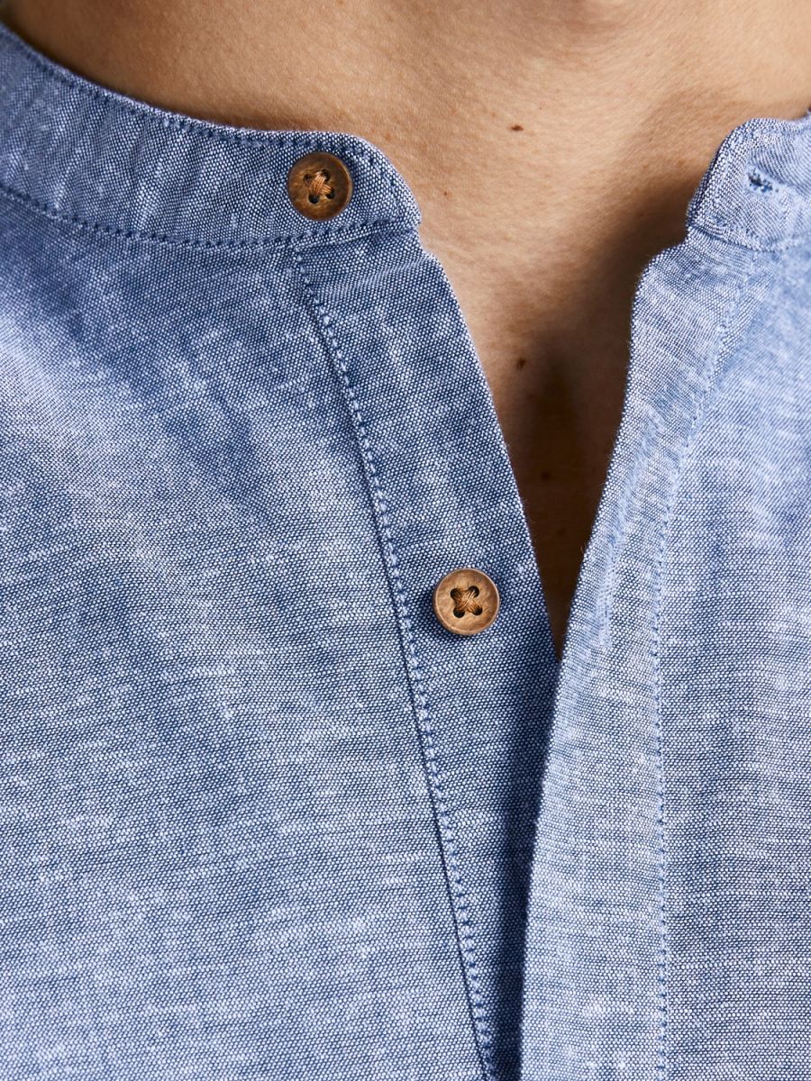 CAMICIE Uomo JACK&JONES Premium 12196822 SUMMER HALF FADED DENIM