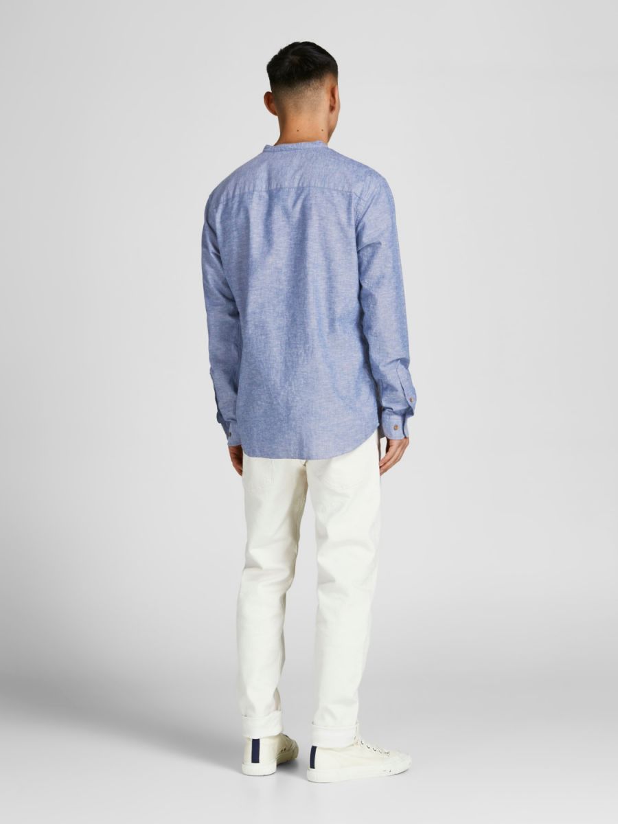 CAMICIE Uomo JACK&JONES Premium 12196822 SUMMER HALF FADED DENIM