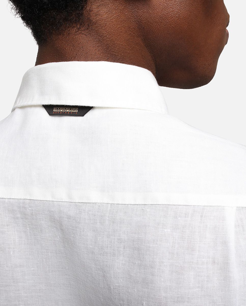 CAMICIE Uomo NAPAPIJRI G-CRETON NP0A4G2Z 002 BRIGHT WHITE