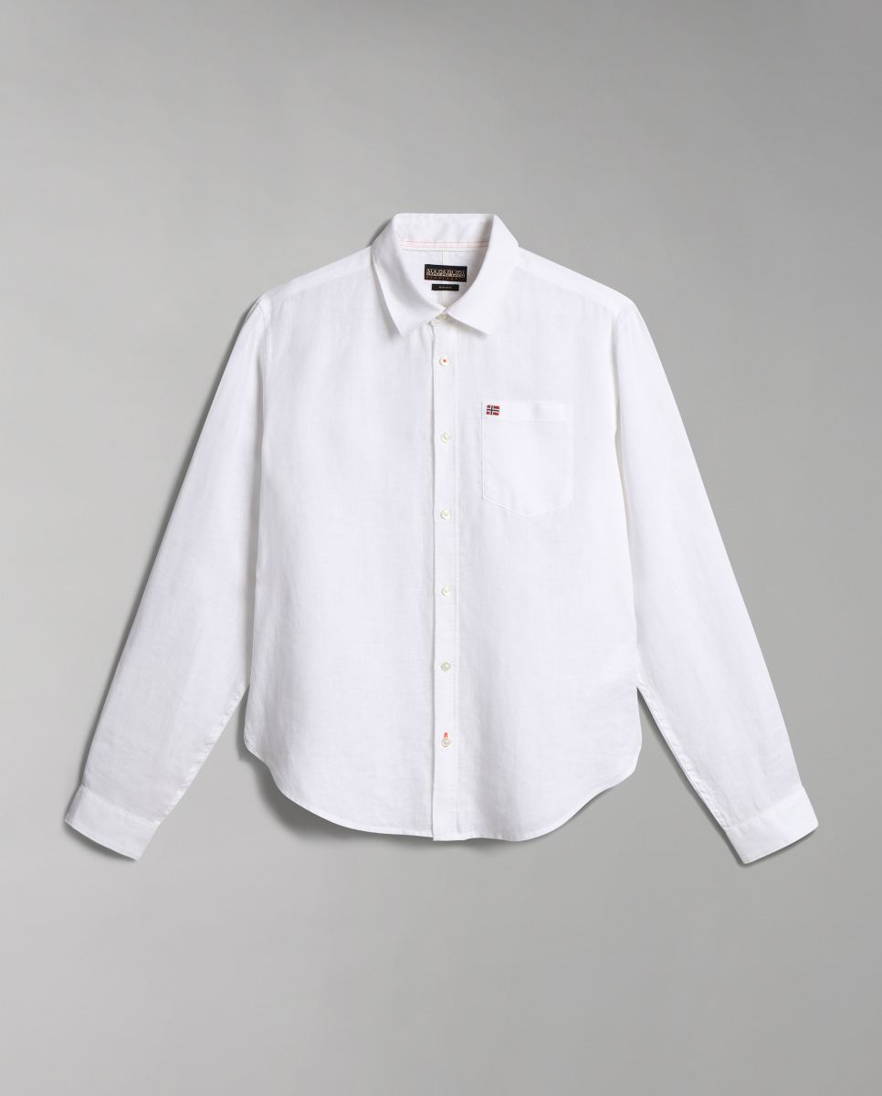 CAMICIE Uomo NAPAPIJRI G-CRETON NP0A4H1C 002 BRIGHT WHITE