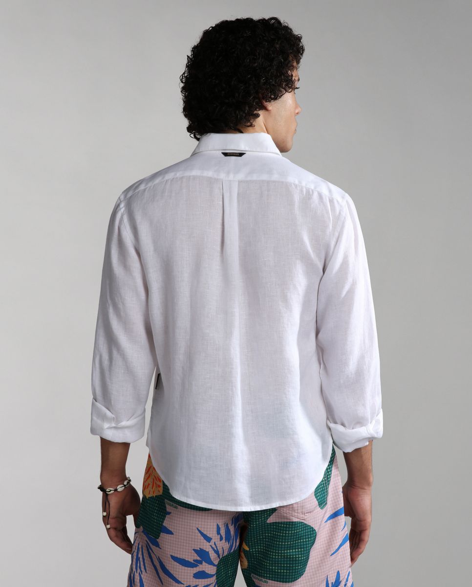 CAMICIE Uomo NAPAPIJRI G-CRETON NP0A4H1C 002 BRIGHT WHITE