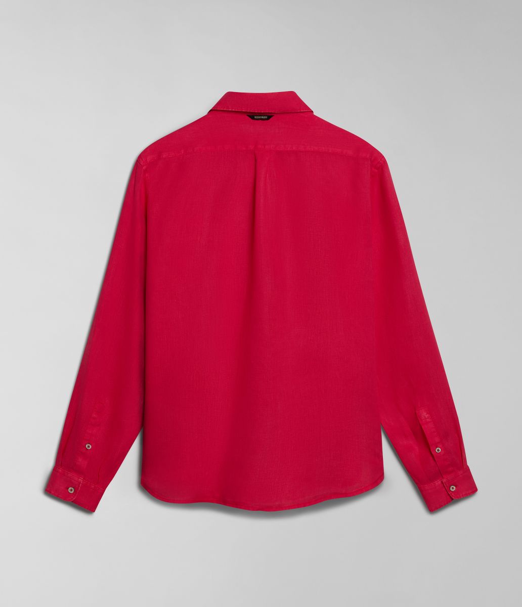 CAMICIE Uomo NAPAPIJRI G-LINEN LS NP0A4HQ2 R25 BARBERRY
