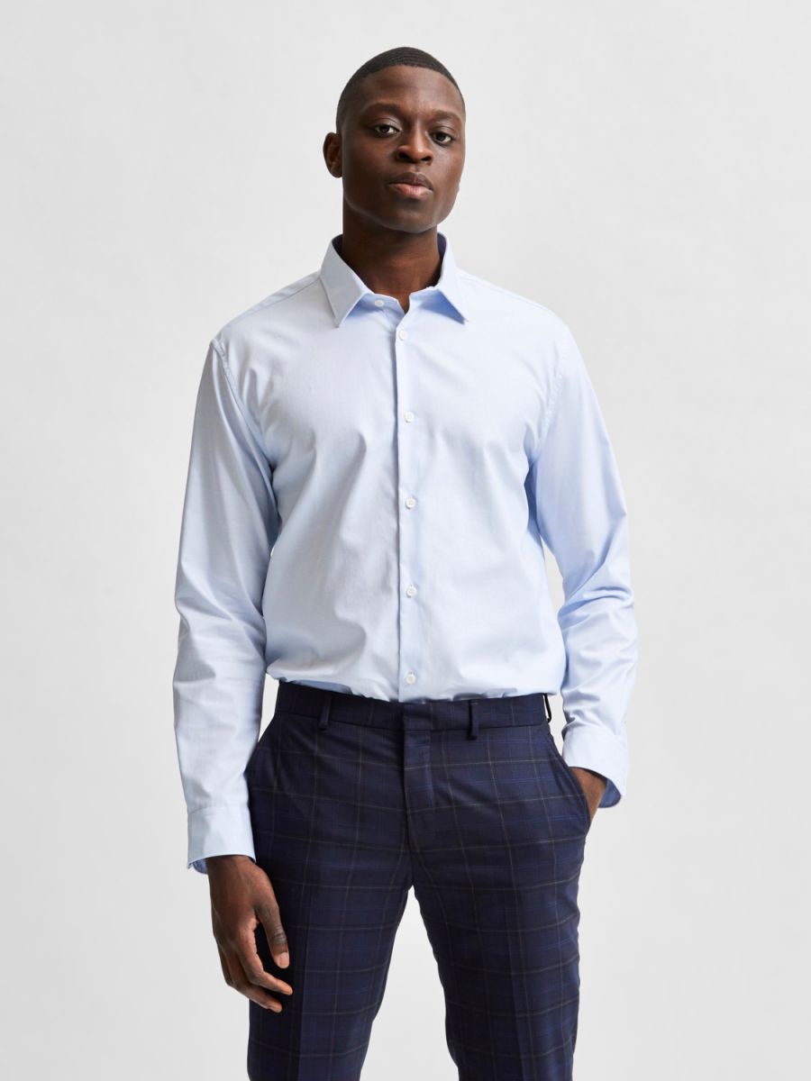 CAMICIE Uomo SELECTED 16080200 METHAN LIGHT BLUE