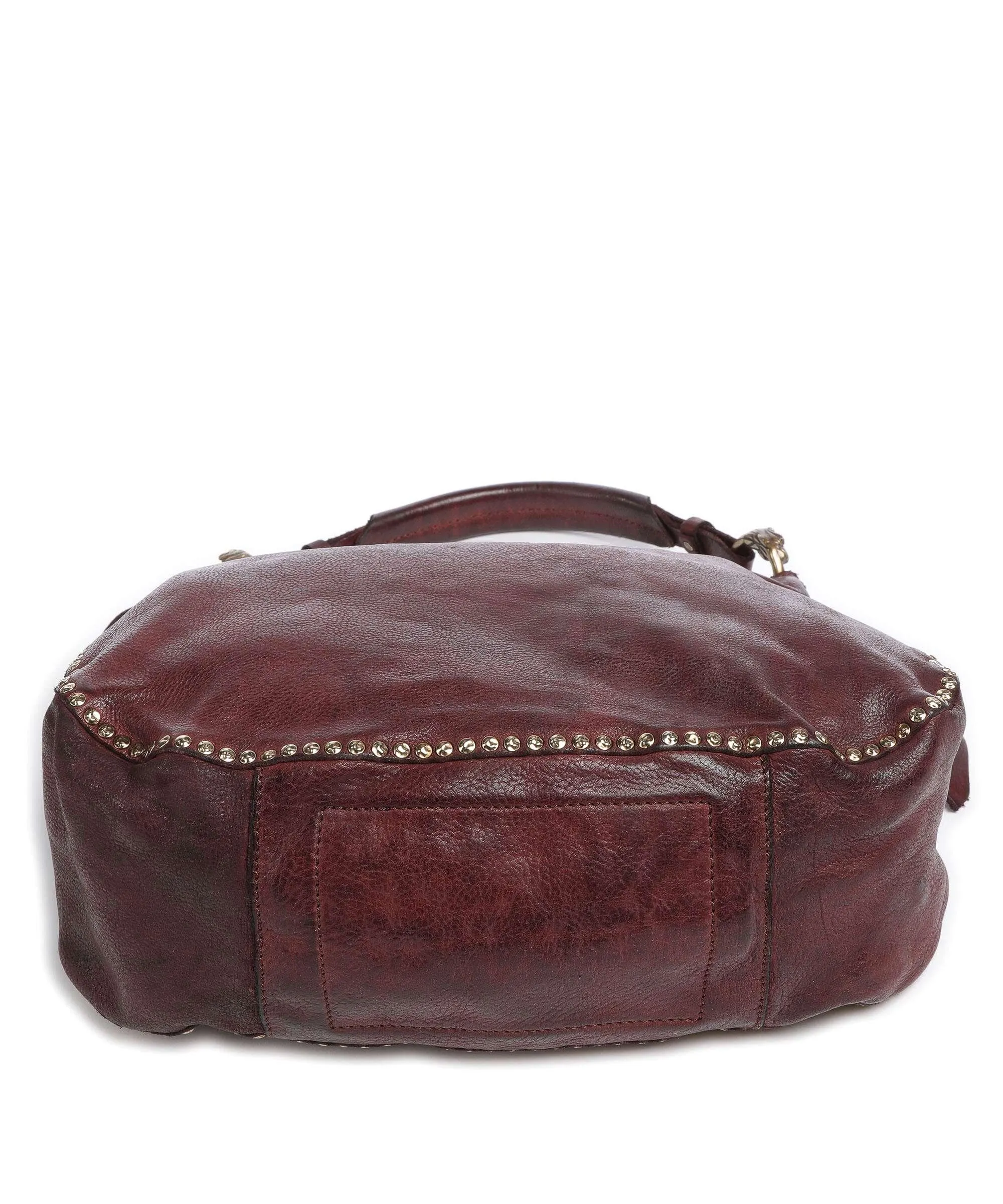  Campomaggi Borsa hobo pelle di vacchetta grana rosso scuro  