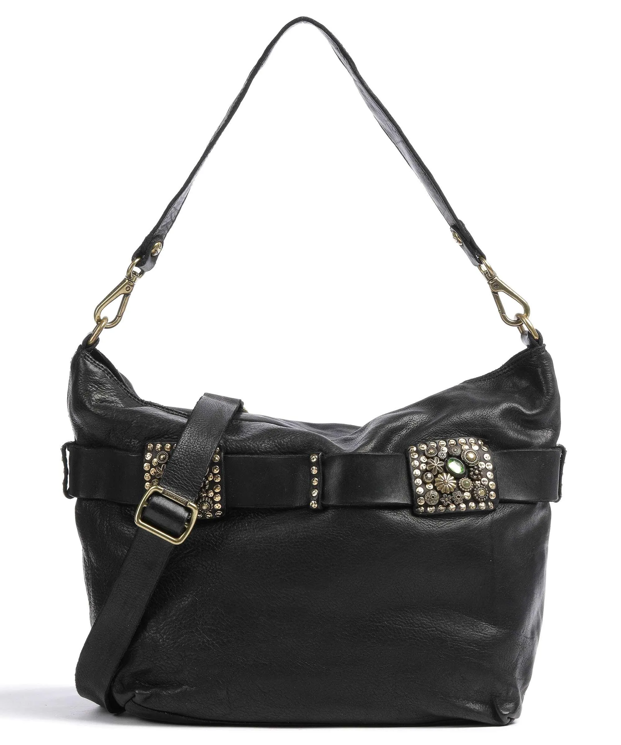  Campomaggi Prestige Borsa hobo pelle di vacchetta grana nero  