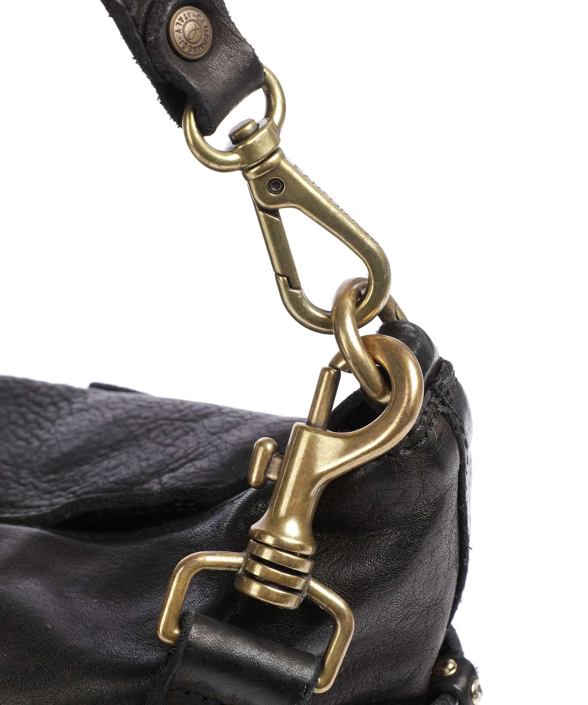  Campomaggi Prestige Borsa hobo pelle di vacchetta grana nero  