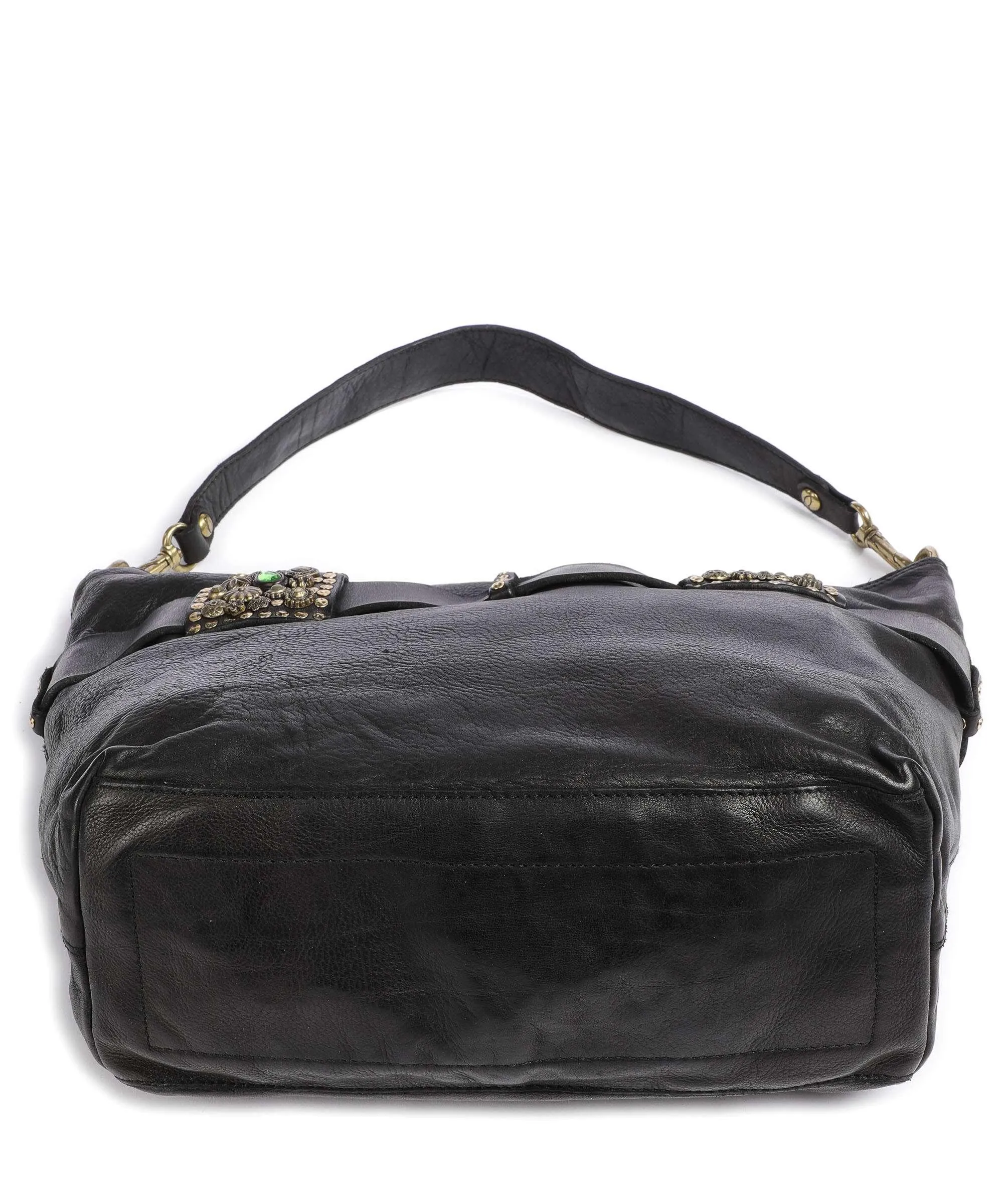  Campomaggi Prestige Borsa hobo pelle di vacchetta grana nero  