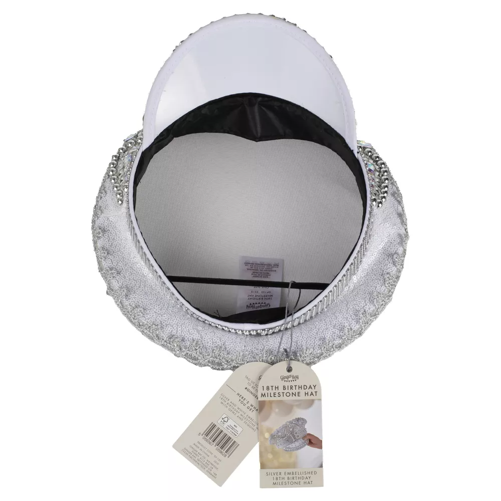 Cappellino Argento Lucido 18° compleanno