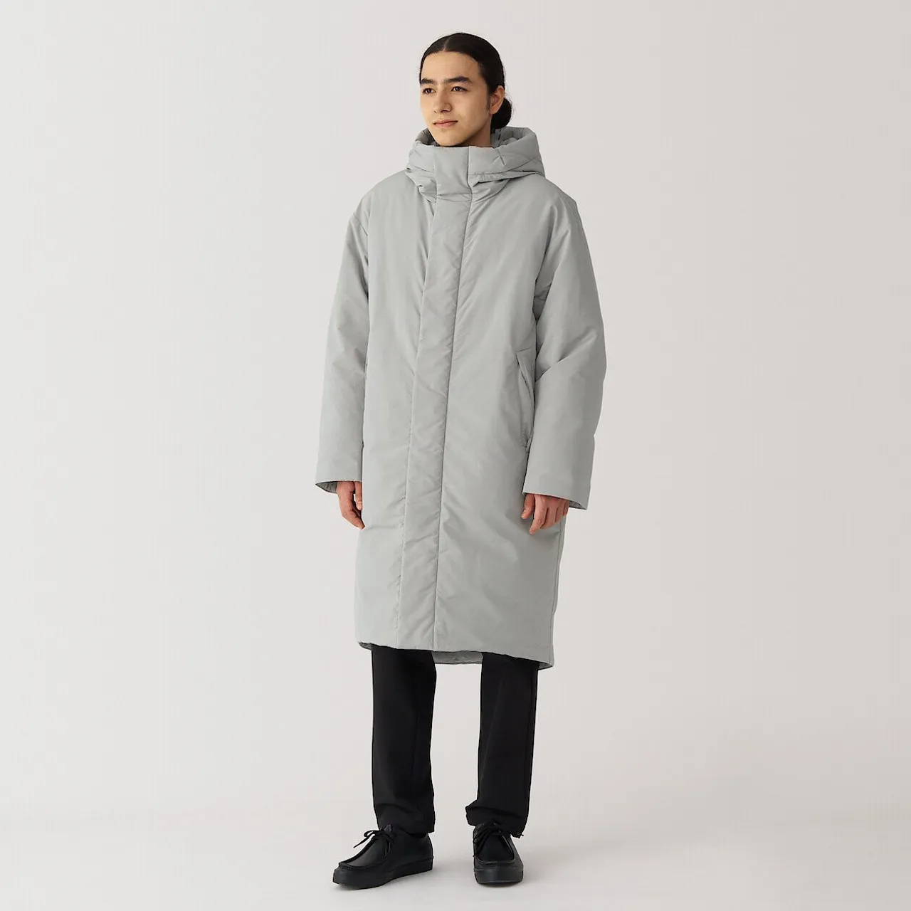 Cappotto con cappuccio in piumino da uomo