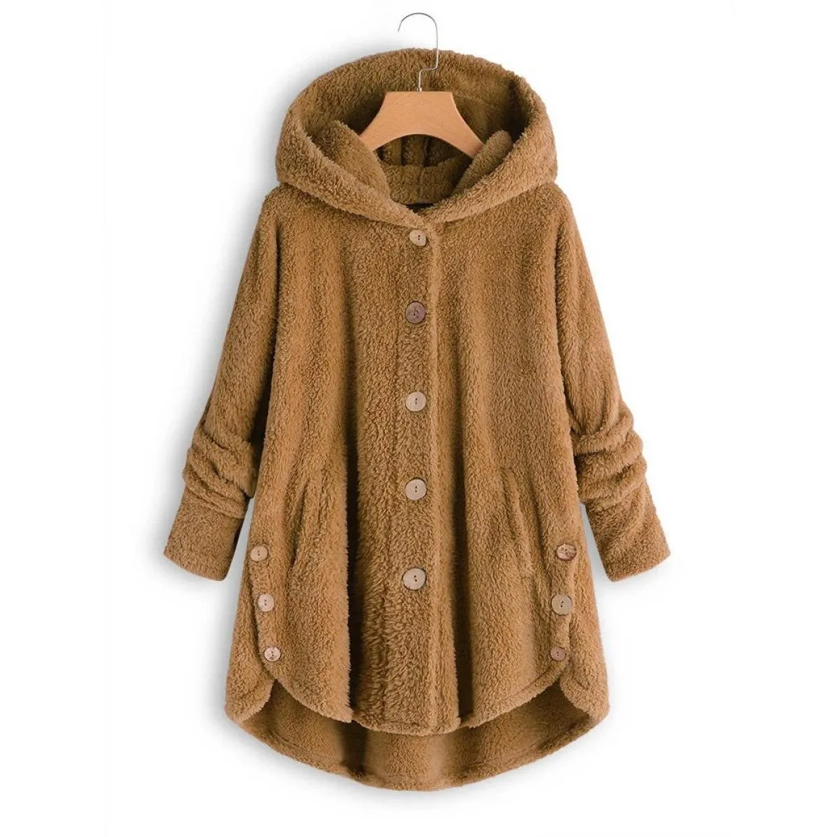 Cappotto con cappuccio per abbigliamento donna 2023 Autunno Inverno Cappotto donna Solido Moda Tuta sportiva nera Elegante femmi