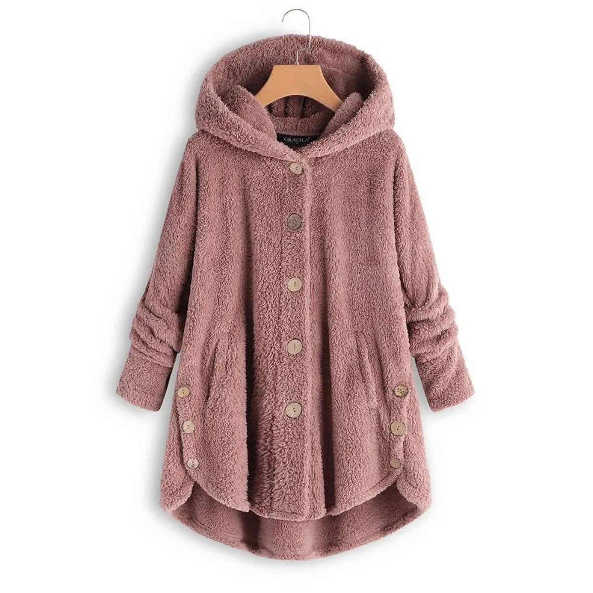 Cappotto con cappuccio per abbigliamento donna 2023 Autunno Inverno Cappotto donna Solido Moda Tuta sportiva nera Elegante femmi