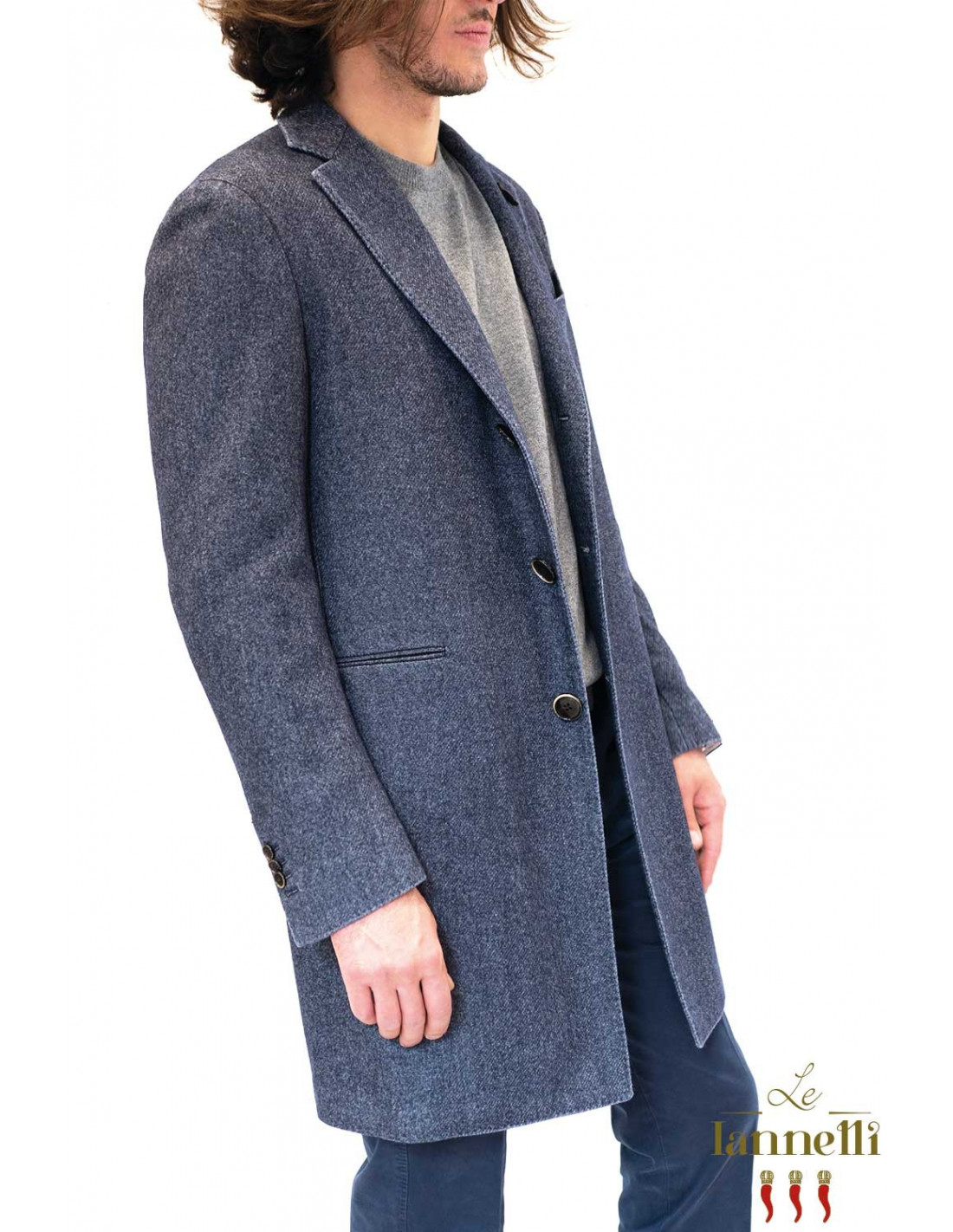 Cappotto Lardini Blu Jeans